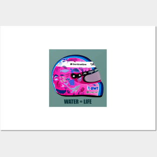 Sebastian Vettel - 2021 Turkish GP helmet (with background) Posters and Art